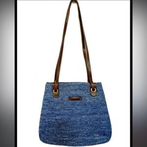 Rosetti Blue Woven Handbag